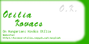 otilia kovacs business card